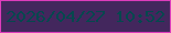 文字の大きさ：2、枠の色：dd3dbc、背景の色：43275d、文字の色：05484e 無料ブログパーツのブログ時計