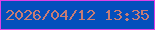 文字の大きさ：3、枠の色：dd40e7、背景の色：044fbc、文字の色：c77c76 無料ブログパーツのブログ時計