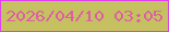 文字の大きさ：3、枠の色：dd40ec、背景の色：c6c160、文字の色：de5da6 無料ブログパーツのブログ時計