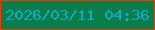 文字の大きさ：4、枠の色：dd4109、背景の色：0b7d4b、文字の色：0dadc7 無料ブログパーツのブログ時計