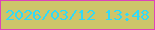 文字の大きさ：3、枠の色：dd43ba、背景の色：cdc56a、文字の色：2fdaf8 無料ブログパーツのブログ時計