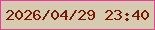 文字の大きさ：1、枠の色：dd4497、背景の色：d6cab1、文字の色：771903 無料ブログパーツのブログ時計
