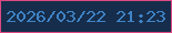 文字の大きさ：3、枠の色：dd4881、背景の色：162d4b、文字の色：4084c7 無料ブログパーツのブログ時計