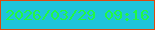 文字の大きさ：3、枠の色：dd490e、背景の色：1ec5da、文字の色：22f842 無料ブログパーツのブログ時計