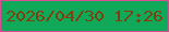 文字の大きさ：2、枠の色：dd4b95、背景の色：10a859、文字の色：813f0f 無料ブログパーツのブログ時計