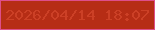文字の大きさ：2、枠の色：dd4e8a、背景の色：b62d15、文字の色：cc4026 無料ブログパーツのブログ時計
