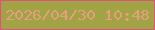 文字の大きさ：2、枠の色：dd5184、背景の色：a2a344、文字の色：e49f7e 無料ブログパーツのブログ時計