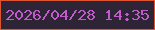文字の大きさ：4、枠の色：dd542e、背景の色：2d2436、文字の色：c35acc 無料ブログパーツのブログ時計