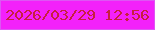 文字の大きさ：5、枠の色：dd56f3、背景の色：f321fa、文字の色：c81f40 無料ブログパーツのブログ時計