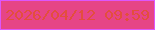 文字の大きさ：4、枠の色：dd56fb、背景の色：e64586、文字の色：e34e3d 無料ブログパーツのブログ時計