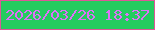 文字の大きさ：1、枠の色：dd5798、背景の色：24cc5f、文字の色：de71f7 無料ブログパーツのブログ時計