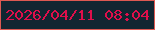 文字の大きさ：2、枠の色：dd5952、背景の色：122631、文字の色：df0f4b 無料ブログパーツのブログ時計