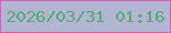 文字の大きさ：5、枠の色：dd5bc0、背景の色：b3b5d1、文字の色：54ab79 無料ブログパーツのブログ時計