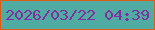 文字の大きさ：2、枠の色：dd5c16、背景の色：50aca3、文字の色：7f309e 無料ブログパーツのブログ時計