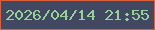 文字の大きさ：3、枠の色：dd5f3a、背景の色：434862、文字の色：97d098 無料ブログパーツのブログ時計