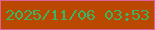 文字の大きさ：3、枠の色：dd619b、背景の色：ba4801、文字の色：3cb461 無料ブログパーツのブログ時計