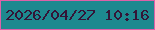 文字の大きさ：3、枠の色：dd61a8、背景の色：1d898f、文字の色：341537 無料ブログパーツのブログ時計
