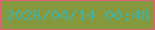 文字の大きさ：3、枠の色：dd6271、背景の色：85983e、文字の色：46b1a1 無料ブログパーツのブログ時計