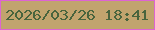 文字の大きさ：2、枠の色：dd64d2、背景の色：c1a46e、文字の色：48643d 無料ブログパーツのブログ時計