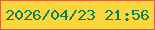 文字の大きさ：5、枠の色：dd662b、背景の色：fad73d、文字の色：117e50 無料ブログパーツのブログ時計