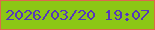 文字の大きさ：3、枠の色：dd694c、背景の色：8cc715、文字の色：5637ba 無料ブログパーツのブログ時計