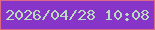 文字の大きさ：2、枠の色：dd6989、背景の色：8734c8、文字の色：badbc0 無料ブログパーツのブログ時計