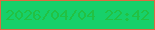 文字の大きさ：4、枠の色：dd6a41、背景の色：17d06a、文字の色：22c143 無料ブログパーツのブログ時計