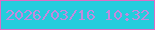 文字の大きさ：4、枠の色：dd6dc5、背景の色：24cddd、文字の色：c38ade 無料ブログパーツのブログ時計