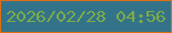 文字の大きさ：3、枠の色：dd6e14、背景の色：337389、文字の色：7daa4a 無料ブログパーツのブログ時計