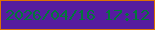 文字の大きさ：5、枠の色：dd7103、背景の色：561c9f、文字の色：02773b 無料ブログパーツのブログ時計