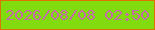 文字の大きさ：4、枠の色：dd7301、背景の色：82db0d、文字の色：c36ca8 無料ブログパーツのブログ時計