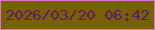 文字の大きさ：2、枠の色：dd77cb、背景の色：766205、文字の色：621862 無料ブログパーツのブログ時計