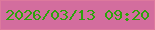 文字の大きさ：4、枠の色：dd799d、背景の色：d36d9e、文字の色：2ea30b 無料ブログパーツのブログ時計