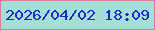 文字の大きさ：4、枠の色：dd7b9a、背景の色：a4dfd5、文字の色：2127c9 無料ブログパーツのブログ時計