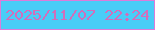 文字の大きさ：5、枠の色：dd7bda、背景の色：49cdf7、文字の色：d26ebb 無料ブログパーツのブログ時計