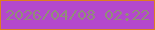 文字の大きさ：3、枠の色：dd7e1f、背景の色：b448cc、文字の色：918d78 無料ブログパーツのブログ時計