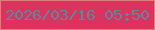 文字の大きさ：4、枠の色：dd7f79、背景の色：da345e、文字の色：66839e 無料ブログパーツのブログ時計