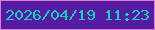 文字の大きさ：5、枠の色：dd7fd3、背景の色：551ca3、文字の色：1acfc0 無料ブログパーツのブログ時計