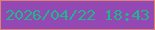 文字の大きさ：2、枠の色：dd8175、背景の色：9448b3、文字の色：22b587 無料ブログパーツのブログ時計