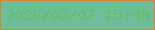 文字の大きさ：5、枠の色：dd822f、背景の色：6dbd9b、文字の色：62c365 無料ブログパーツのブログ時計