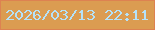 文字の大きさ：4、枠の色：dd8251、背景の色：db9c51、文字の色：b5e2f9 無料ブログパーツのブログ時計