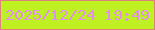 文字の大きさ：3、枠の色：dd837d、背景の色：bff122、文字の色：e18ff7 無料ブログパーツのブログ時計