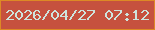 文字の大きさ：5、枠の色：dd8925、背景の色：c6513e、文字の色：cee4dd 無料ブログパーツのブログ時計