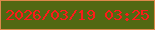 文字の大きさ：5、枠の色：dd894a、背景の色：526812、文字の色：fd1b1a 無料ブログパーツのブログ時計