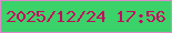 文字の大きさ：2、枠の色：dd89cc、背景の色：3bd26a、文字の色：c5095c 無料ブログパーツのブログ時計