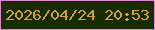 文字の大きさ：3、枠の色：dd89ce、背景の色：192b00、文字の色：cfa147 無料ブログパーツのブログ時計