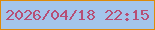 文字の大きさ：2、枠の色：dd8a0a、背景の色：a4c5eb、文字の色：b64f76 無料ブログパーツのブログ時計