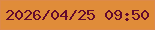 文字の大きさ：1、枠の色：dd8a4a、背景の色：e08c39、文字の色：640a2d 無料ブログパーツのブログ時計