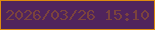 文字の大きさ：4、枠の色：dd8b0f、背景の色：50245c、文字の色：7b433d 無料ブログパーツのブログ時計