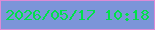 文字の大きさ：5、枠の色：dd8bd6、背景の色：7c95d9、文字の色：00e149 無料ブログパーツのブログ時計